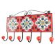 Red Floral Ceramic Tile Hook Online
